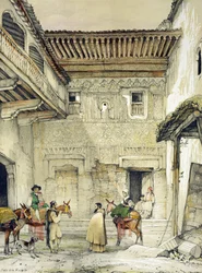 Cour de la mosquée (Patio de la Mezquita), extrait de « Croquis et dessins de l